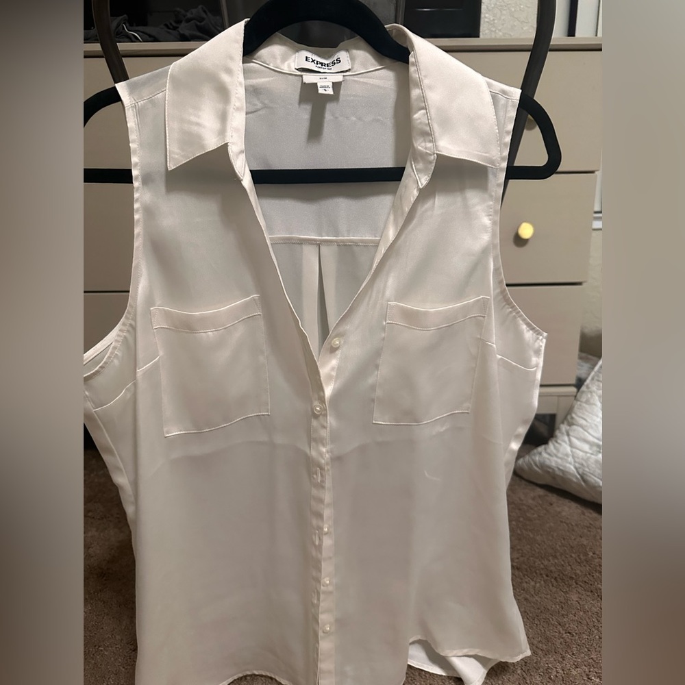 Express button down tank top